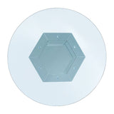 Noralie - Dining Table - Mirrored, Faux Diamonds & Clear Glass Top