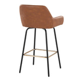 Daniella - 24" Fixed-Height Counter Stool (Set of 2) - Black Metal