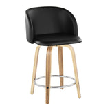 Fran - 34" Fixed-Height Counter Stool (Set of 2) - Zebra Wood