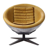 Brancaster - Accent Chair - Turmeric Top Grain Leather & Aluminum