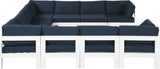 Nizuc - Outdoor Patio 10 Piece Modular Sectional With White Frame