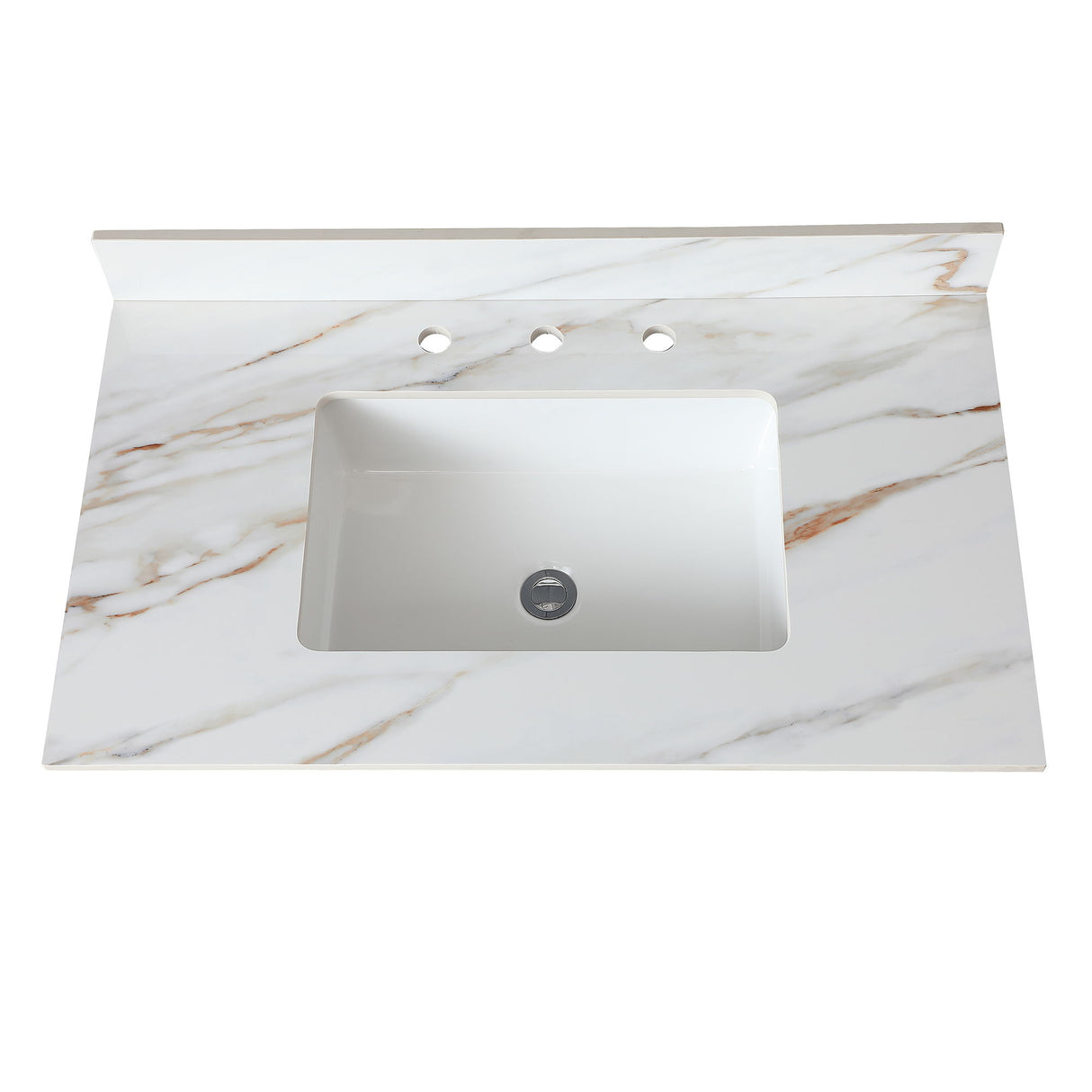 Vanity Top With Undermount Sink And Backsplash, Sintered Stone