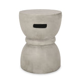 Outdoor Side Table With Hourglass Shape - Gray