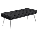 Ella - Upholstered Tufted Bench Metal Legs