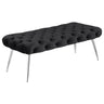 Ella - Upholstered Tufted Bench Metal Legs