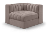 Rummi - Velvet Performance Fabric Upholstered Modular Corner Chair