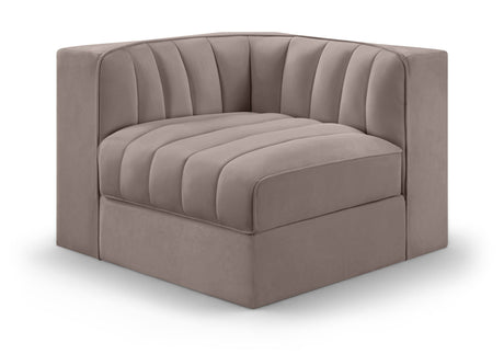 Rummi - Velvet Performance Fabric Upholstered Modular Corner Chair