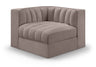 Rummi - Velvet Performance Fabric Upholstered Modular Corner Chair