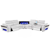 Nova - Sectional With Bluetooth Speaker, LED And Lifting Wine Cabinet