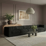 Rummi - Velvet Performance Fabric Upholstered 5 Piece Modular Sofa