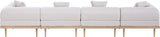 Laguna - 4 Piece Resilient Water Resistant Fabric 142" Upholstered Outdoor Patio Modular Sofa