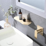 Modern Wall Mount Bathtub Faucet Single Handle With Waterfall Tub Spout And Rough