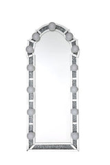Noralie - 63" Accent Floor Mirror - Mirrored & Faux Diamonds