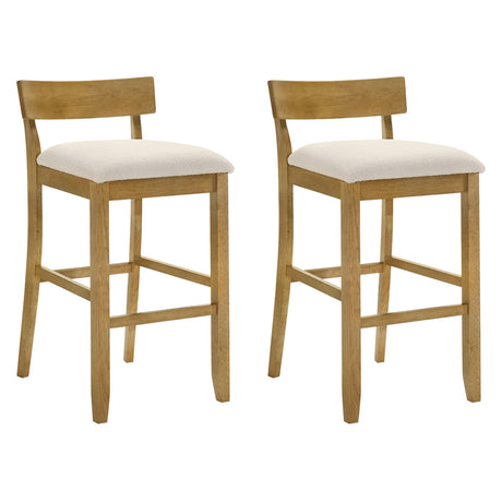 Merie - Modern Transitional Wood Bar Height Kitchen Bar Stool