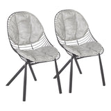 Wired - Contemporary Chair (Set of 2) - Black Metal