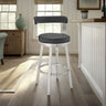 Bryant - Swivel Bar Stool With Silver Frame
