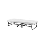 Folding Rollaway Bed With 4" Twin Mattress - White
