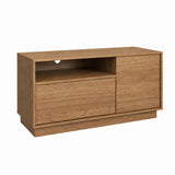TV Stand For TVs Up To 45" With 1 Door, 1 Drawer, 1 Open Shelf - Oak