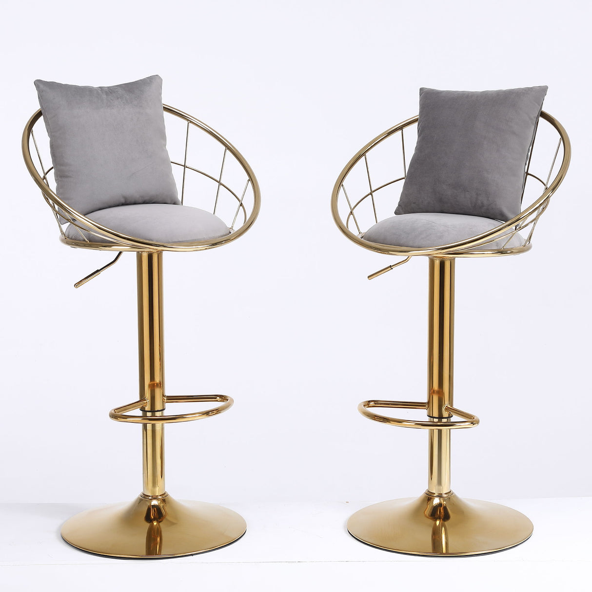 Unique Design Bar Chair, 360 Degree Rotation, Adjustable Height, Suitable For Dining Room And Bar