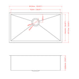 Modern Undermount Stainless Steel Kitchen Sink 16 Gauge, Deep Single Bowl