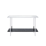 Angwin - Console Table - Mirrored, Faux Marble Top & Chrome