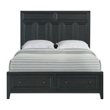 Storage Bed With Panel Headboard And Spacious Footboard Drawers