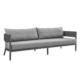 Menorca - Aluminum Outdoor Sofa - Dark Gray