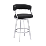Saturn - Counter Height Bar Stool - Brushed Stainless Steel