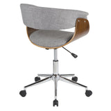 Vintage Mod - Office Chair - Chrome Base