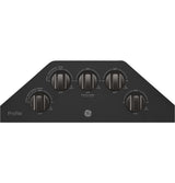 GE Profile PGP7030BMTS gas cooktop continuous cast iron grates detail