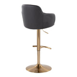 Boyne - Adjustable Barstool (Set of 2) - Gold Base
