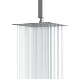 Ultra Thin Square Rainfall Shower Head Stainless Steel, Wall Or Ceiling Mount