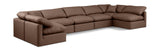 Indulge - Faux Leather 7 Piece Modular U-Shaped Sectional