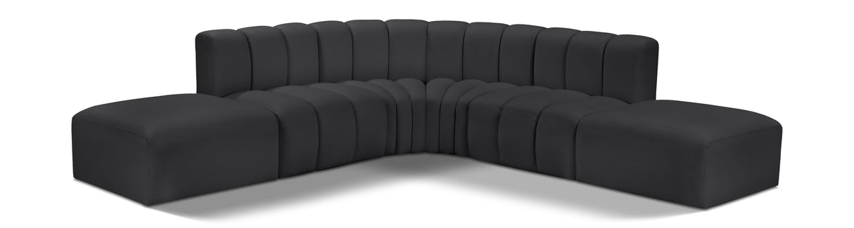 Arc - Faux Leather 6 Piece Corner Modular Sofa