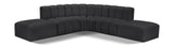 Arc - Faux Leather 6 Piece Corner Modular Sofa