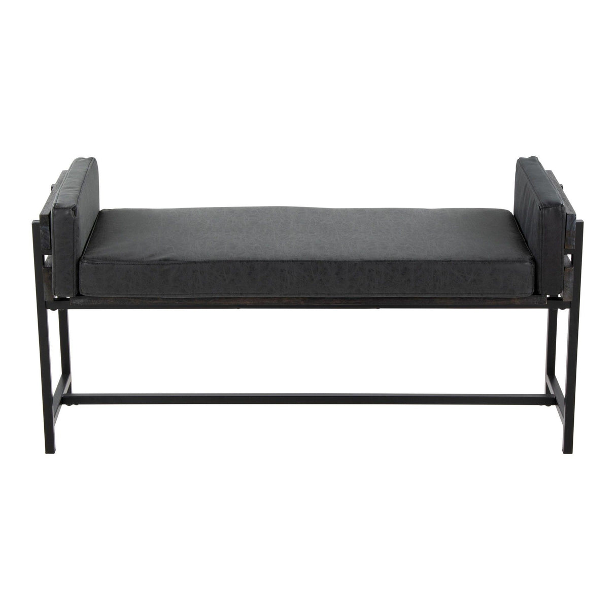 Kari - Farmhouse Bench - Gray Wood