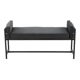 Kari - Farmhouse Bench - Gray Wood
