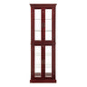 Curio Cabinet Lighted Curio Diapaly Cabinet With Adjustable Shelves And Mirrored Back Panel, Tempered Glass Doors (6 Tier), (E26 Light Bulb Not Included)