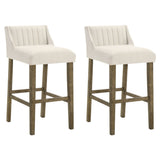 Fauna - Modern Transitional Wood Bar Height Kitchen Bar Stool