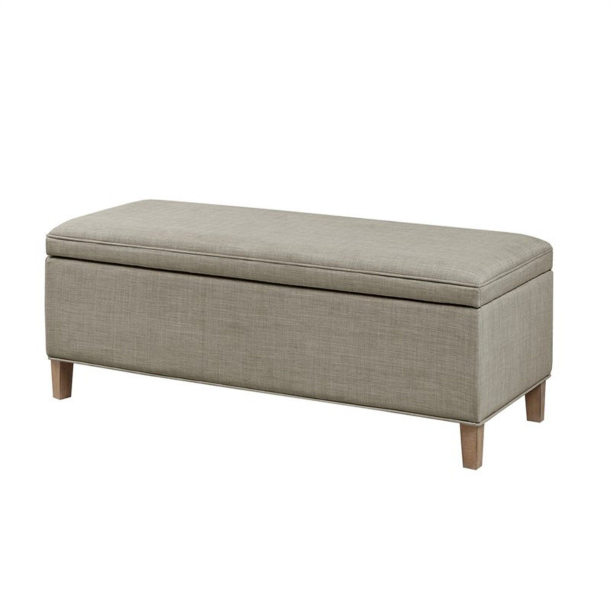 Caymus - Rectangular Soft Close Storage Bench - Light Gray
