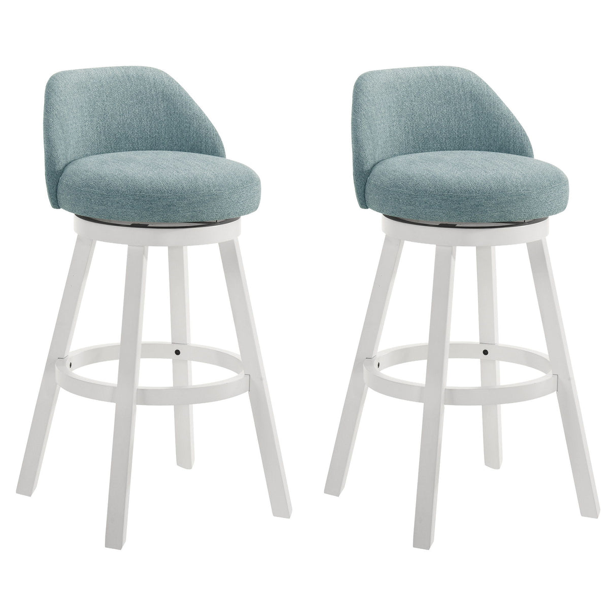 Erika - Modern Transitional Swivel Wood Bar Height Kitchen Bar Stool