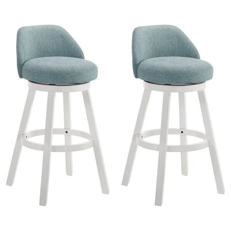 Erika - Modern Transitional Swivel Wood Bar Height Kitchen Bar Stool