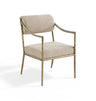 Bastille - Upholstered Dining Arm Chair (Set of 2) - Brass Frame