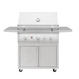 Summerset Quest 36-in 2 Burner Freestanding Natural Gas Grill w/ Rear Infrared Burner, Rotisserie Kit, & Drop-In Griddle Plate