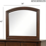 Meade - Arch Mirror With Low Distortion Glass - Dark Cherry