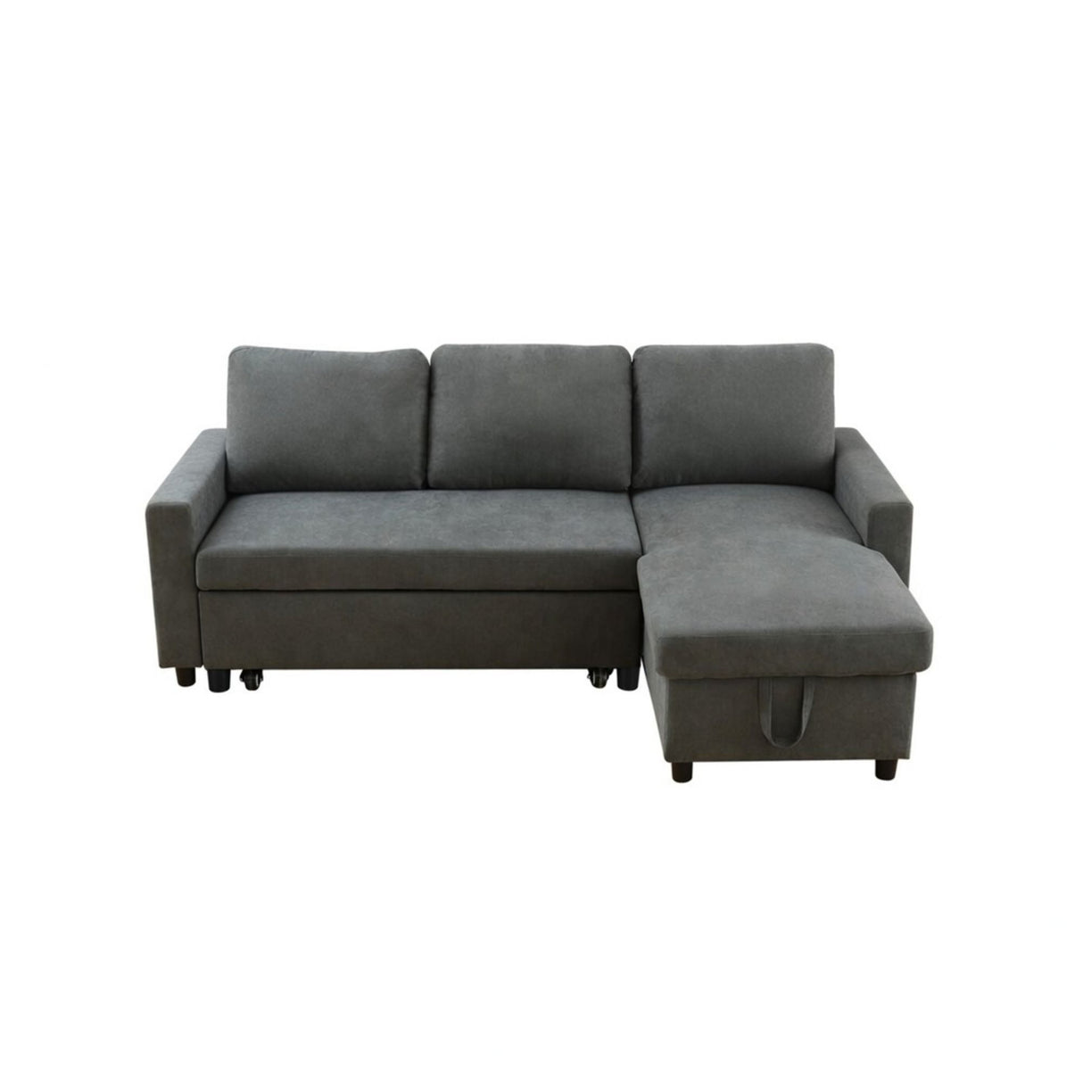 L - Shaped Convertible Sofa Bed With Storage Chaise