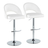 Renee - Adjustable Barstool (Set of 2) - Chrome Base