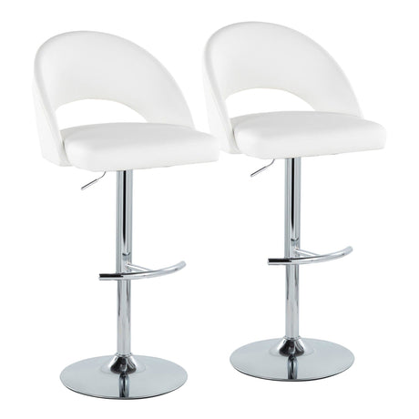 Renee - Adjustable Barstool (Set of 2) - Chrome Base