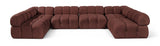 Orin - U-Shaped Velvet 6 Piece Modular Sectional