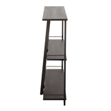 Converge - Industrial Bookcase - Antique Steel And Espresso Bamboo